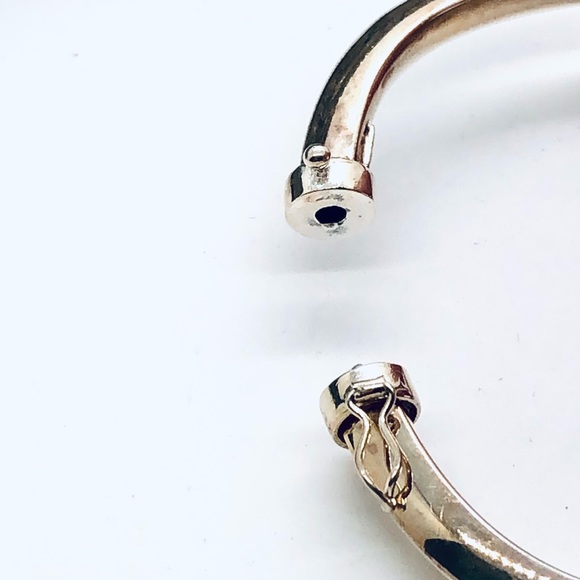 Vintage DYADEMA Silver Hinged Bracelet - Picture 5 of 10